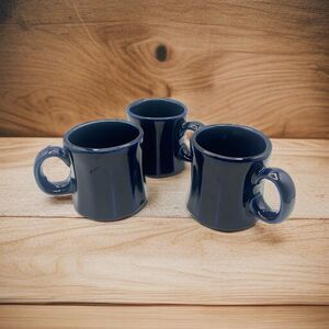 3 Homer Laughlin Cobalt Blue Mugs